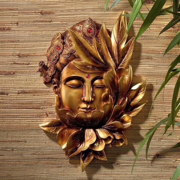 Design Toscano QS34819 8 Inch Guan Yin Lotus Wall Plaque