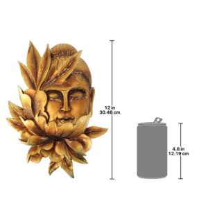 Design Toscano QS348192 8 1/2 Inch Buddha Lotus Wall Plaque