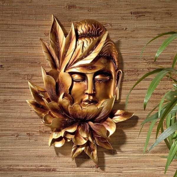 Design Toscano QS348192 8 1/2 Inch Buddha Lotus Wall Plaque