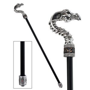 Design Toscano QS922493 2 Inch Drakkar Curved Neck Dragon Walking Stick