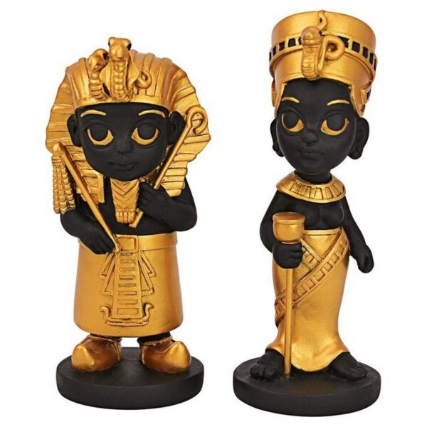 Design Toscano QS9241066 2 1/2 Inch Wee Rulers of the Egyptian Realm Statue - Gold and Black