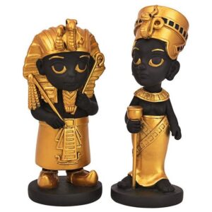 Design Toscano QS9241066 2 1/2 Inch Wee Rulers of the Egyptian Realm Statue - Gold and Black