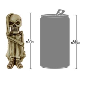 Design Toscano QS924351 4 1/2 Inch Mr Bone Jangles Skeleton Sitter, Set of 2