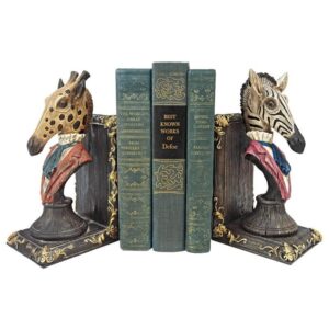 Design Toscano QS92460 4 Inch Giraffe and Zebra Bookends