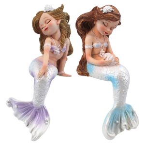 Design Toscano QS929383 3 1/2 Inch Sirens of the Sitting Mermaid Twins