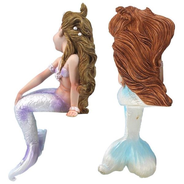 Design Toscano QS929383 3 1/2 Inch Sirens of the Sitting Mermaid Twins