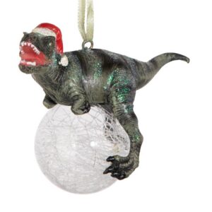 Design Toscano QS93320 5 Inch Blitzer The T Rex Christmas Ornament