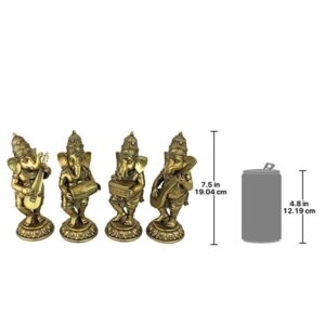 Design Toscano QS93599 3 Inch Musical Ganesha, Set of 4