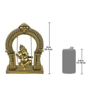 Design Toscano QS93659 7 1/2 Inch Lord Ganesha on a Swing Statue