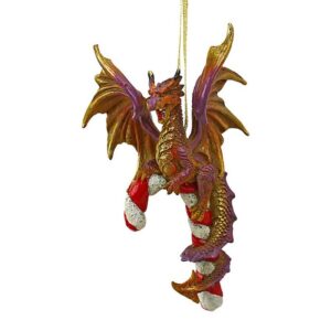 Design Toscano QS94145 3 Inch Cane and Abel The Dragon 2017 Holiday Ornament