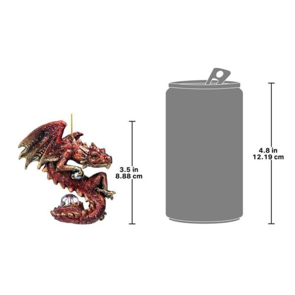 Design Toscano QS95305 4 Inch 2021 Dragon Xmas Ornament