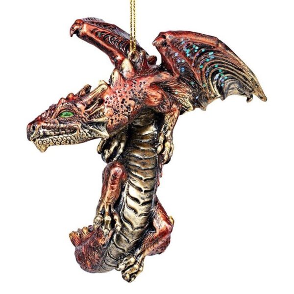 Design Toscano QS95305 4 Inch 2021 Dragon Xmas Ornament