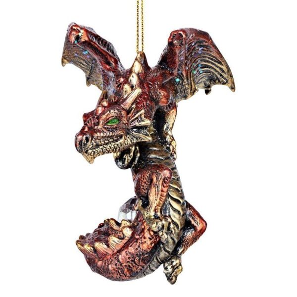 Design Toscano QS95305 4 Inch 2021 Dragon Xmas Ornament