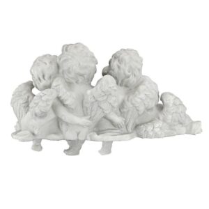 Design Toscano SH380151 18 Inch Cherub Conclave Shelf Sitting Angel Sculpture