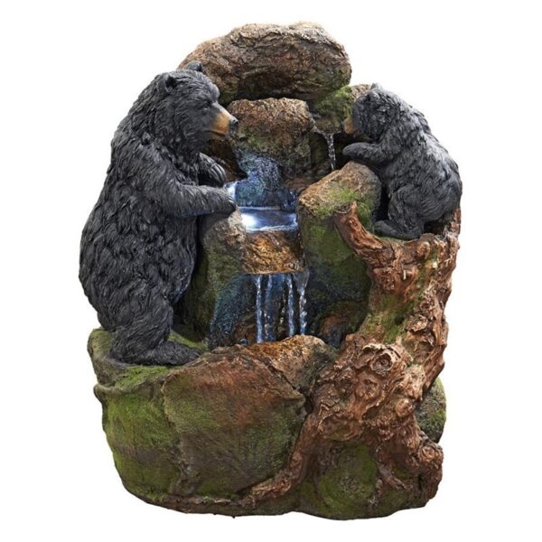 Design Toscano SH380324 19 1/2 Inch Grizzly Gulch Bears Fountain - Black