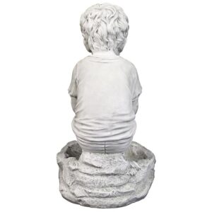 Design Toscano SH38100313 9 Inch Tommy at Turtle Pond Little Boy Statue