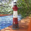 Design Toscano SH86920 13 Inch Coastal Shoal Solar Lighthouse Statue