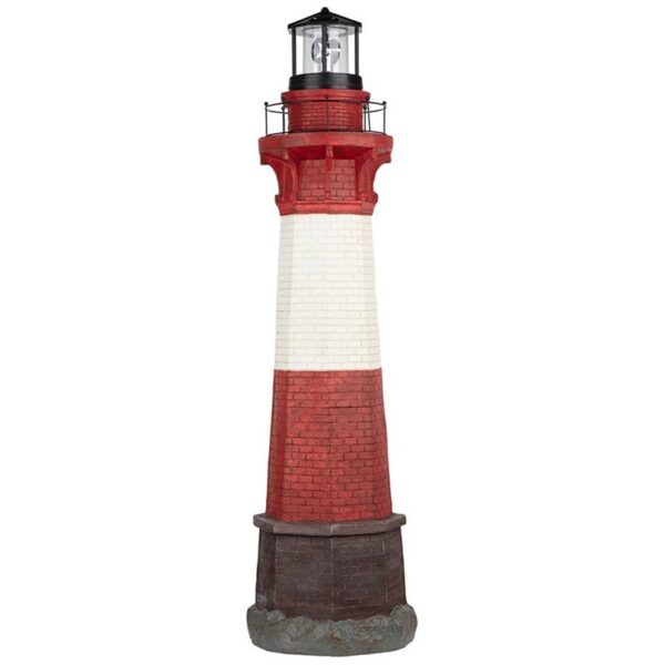 Design Toscano SH86920 13 Inch Coastal Shoal Solar Lighthouse Statue