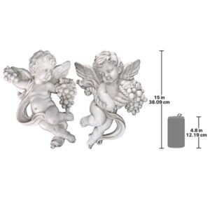 Design Toscano SH9715239 10 1/2 Inch Cherub Harvest Plaques