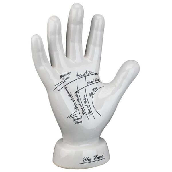 Design Toscano SP030 7 Inch Palmistry Porcelain Hand