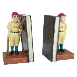 Design Toscano SP1155 5 Inch Baseball Slugger Cast Iron Bookend Set