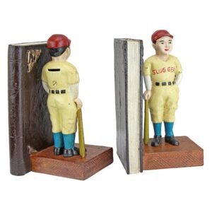 Design Toscano SP1155 5 Inch Baseball Slugger Cast Iron Bookend Set