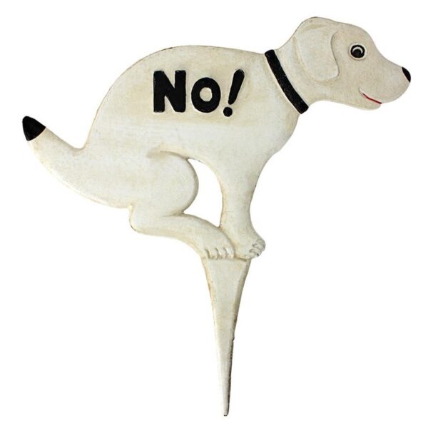 Design Toscano SP2051 13 Inch Medium No Pausing Pooch Sign