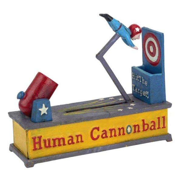 Design Toscano SP2401 8 Inch Human Cannonball Bank