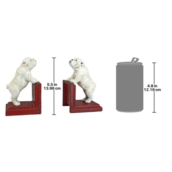 Design Toscano SP2524 3 1/2 Inch Over The Fence Bulldog Bookend Set