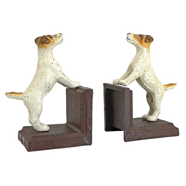 Design Toscano SP2527 4 Inch Jack Russell Terrier Iron Bookend Set