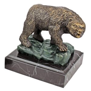 Design Toscano SP335 6 1/2 Inch Bear of Wall Street Cast Iron Statue