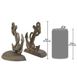 Design Toscano SP625 6 Inch Maritime Anchor Cast Iron Bookend Set