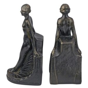 Design Toscano SP713 3 1/2 Inch Pair of Elyse Art Deco Bookends