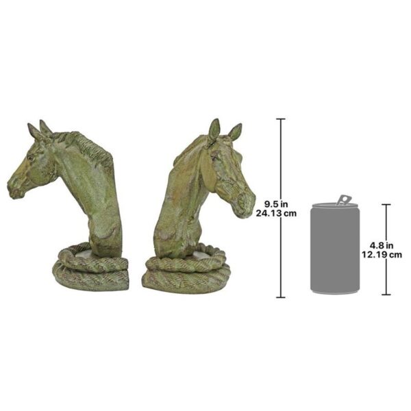 Design Toscano SP915 6 1/2 Inch Equestrian Elegance Bookend Pair