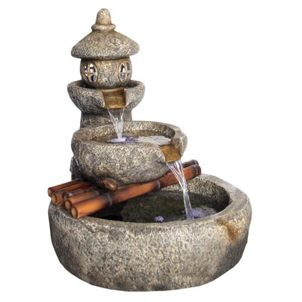 Design Toscano SS12657 24 1/2 Inch Tranquil Springs Pagoda Fountain