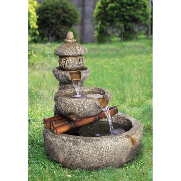 Design Toscano SS12657 24 1/2 Inch Tranquil Springs Pagoda Fountain