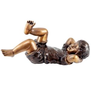 Design Toscano SU20193 10 1/2 Inch Lazy Days Resting Boy Spitter - Bronze