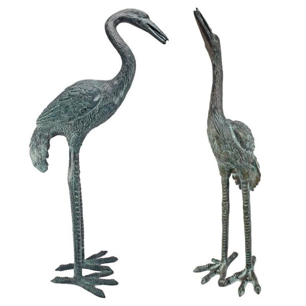 Design Toscano SU2025 7 Inch Cranes Pair Small - Bronze