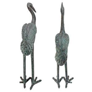 Design Toscano SU2025 7 Inch Cranes Pair Small - Bronze