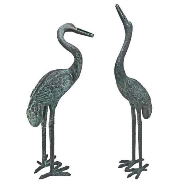 Design Toscano SU2050 Bronze Cranes Pair Medium