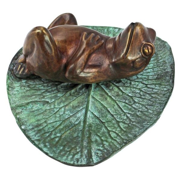 Design Toscano SU5080 12 Inch Spitting Frog on Lily Pad