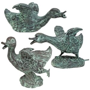 Design Toscano SU90015 7 1/2 Inch Ducks, Set of 3 - Bronze