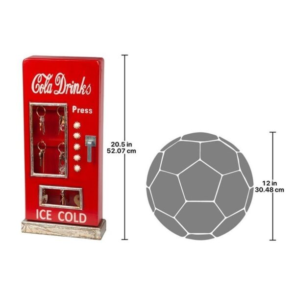 Design Toscano SY5842 9 1/2 Inch 1950's Retro Cola Pop Machine Key Cabinet