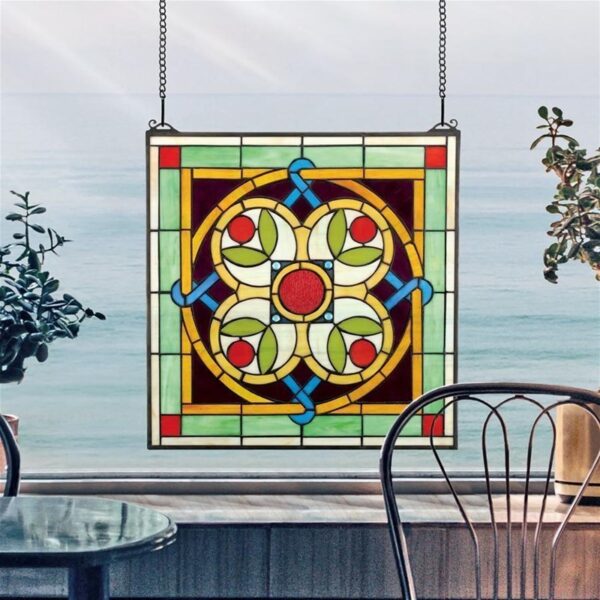 Design Toscano TF28011 17 Inch Celtic Floral Quatrefoil Window