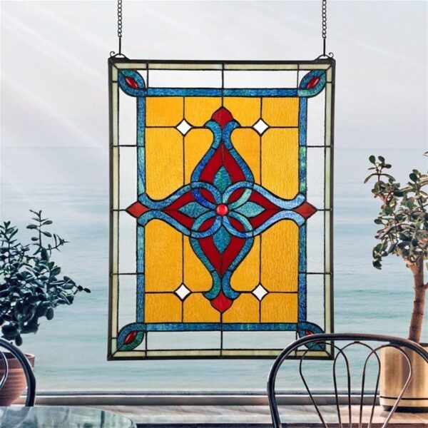 Design Toscano TF28019 19 Inch St Katherines Row Stained Glass Window