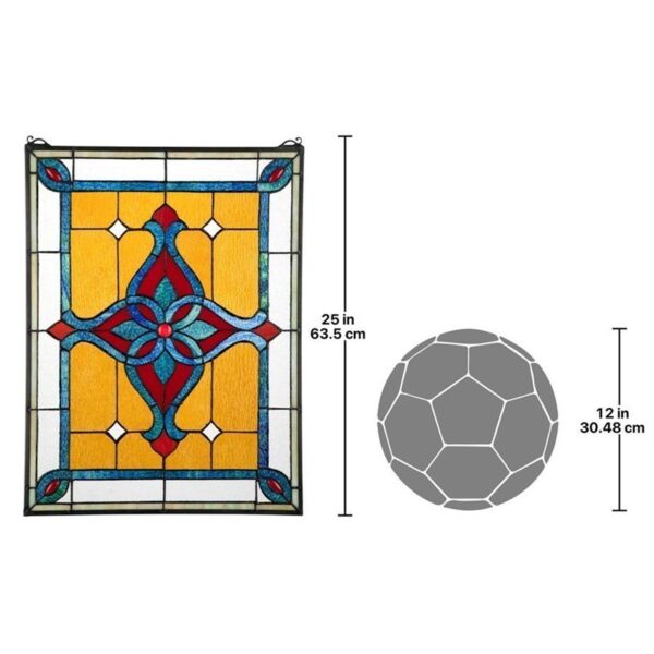 Design Toscano TF28019 19 Inch St Katherines Row Stained Glass Window