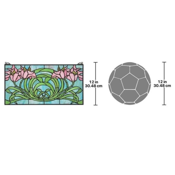 Design Toscano TF28023 23 Inch Beaucoup De Fleurs Stained Glass Window