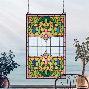 Design Toscano TF28025 15 1/2 Inch Eaton Place Stained Glass Window