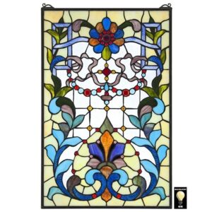 Design Toscano TF28026 18 Inch Bonifacio Stained Glass Window