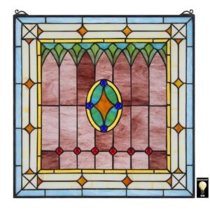 Design Toscano TF28028 22 Inch Craftsman Stained Glass Window